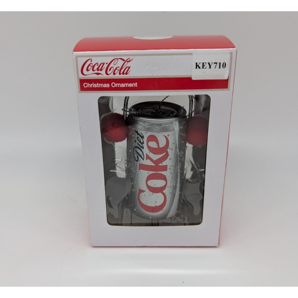 Coca Cola Diet Coke Ornament Kurt S Adler W/ Ear Muffs Christmas Holiday in Box